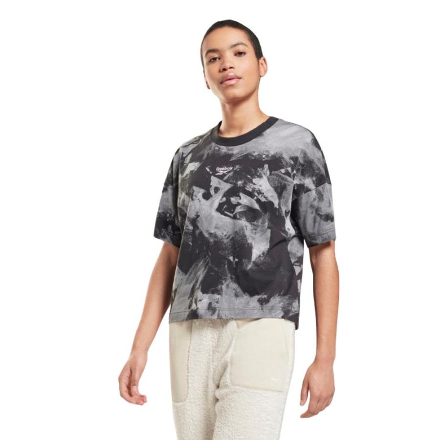 Polera Mujer Reebok Tie dye Myt Negro