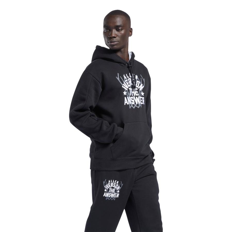 Poleron De Basquet Capucha Iverson Negro