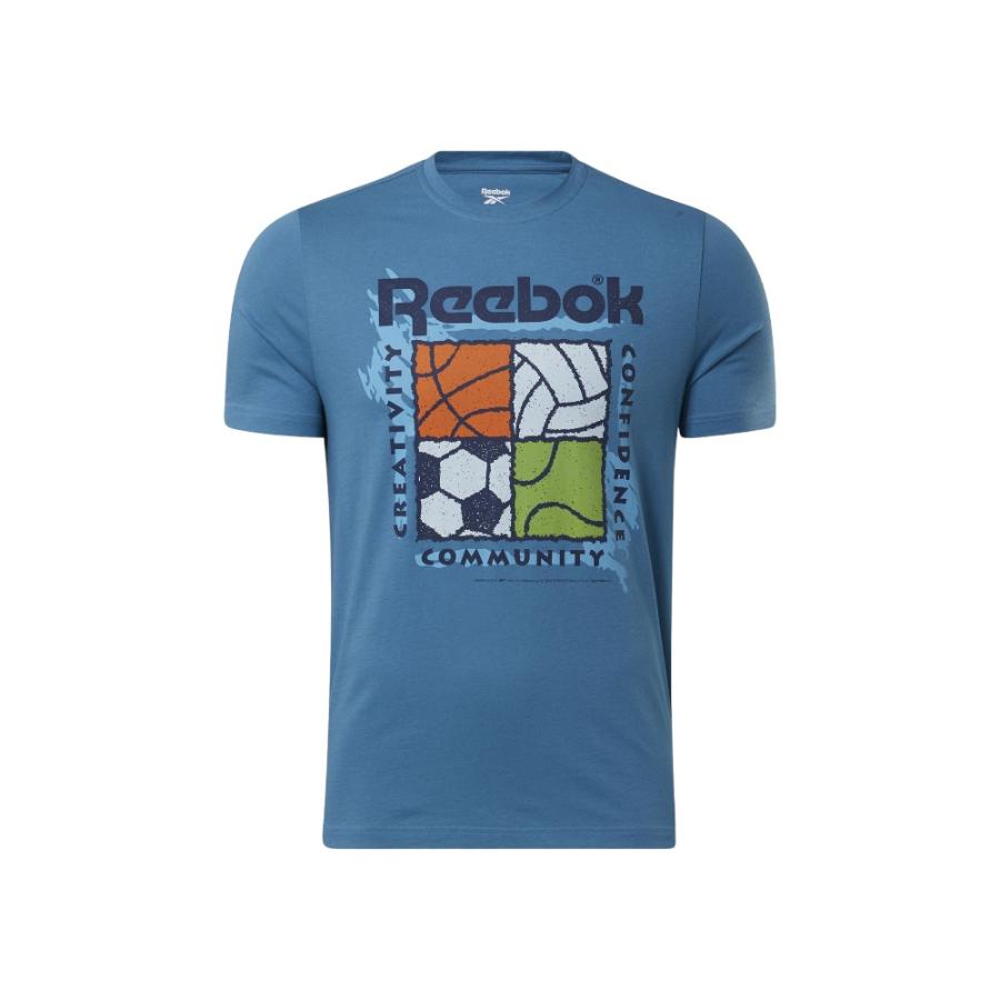 Camiseta reebok classic hombre azul store
