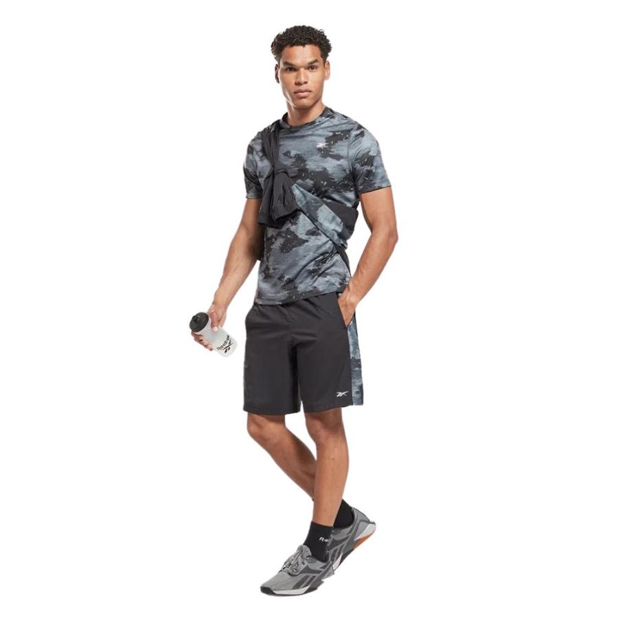 Short Deportivo Hombre Reebok Camo Woven Negro