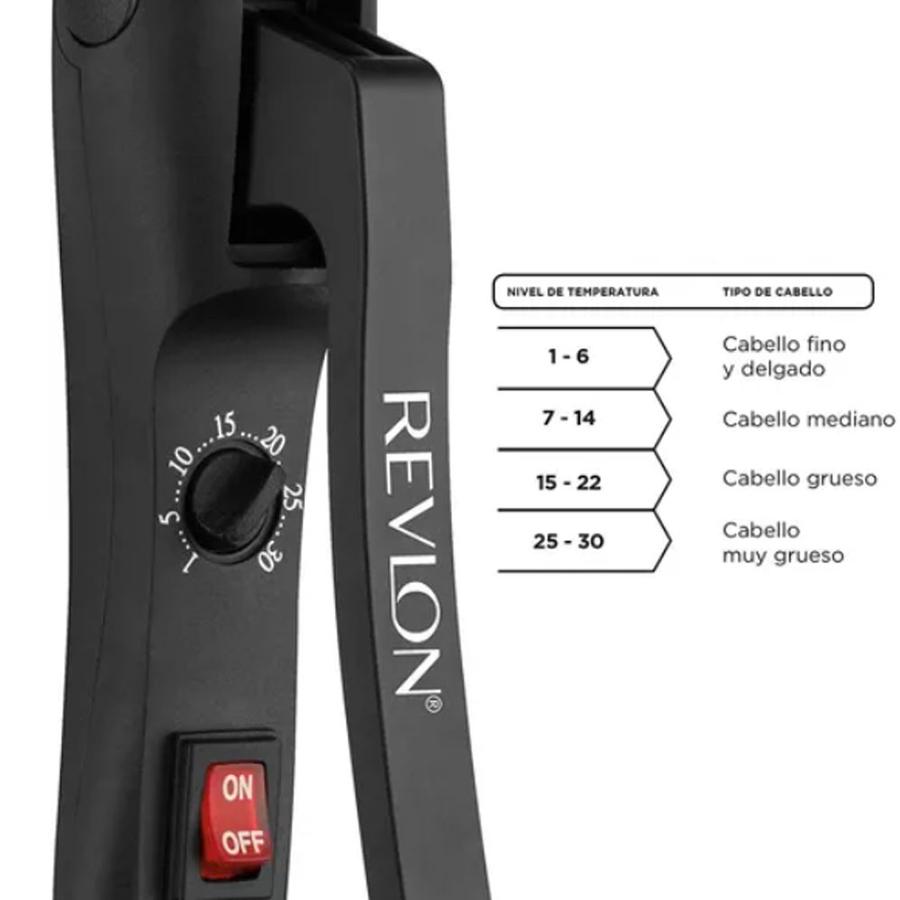 Ondulador De Pelo Revlon Waver Jumbo 3 Barriles Negro