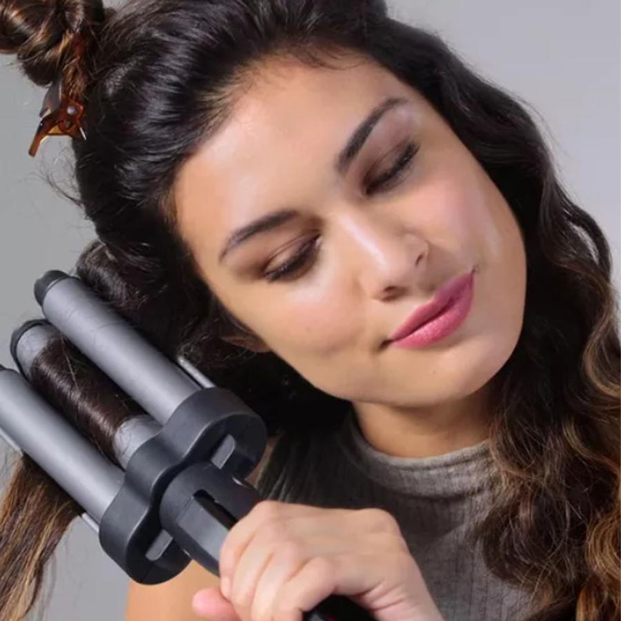 Ondulador De Pelo Revlon Waver Jumbo 3 Barriles Negro
