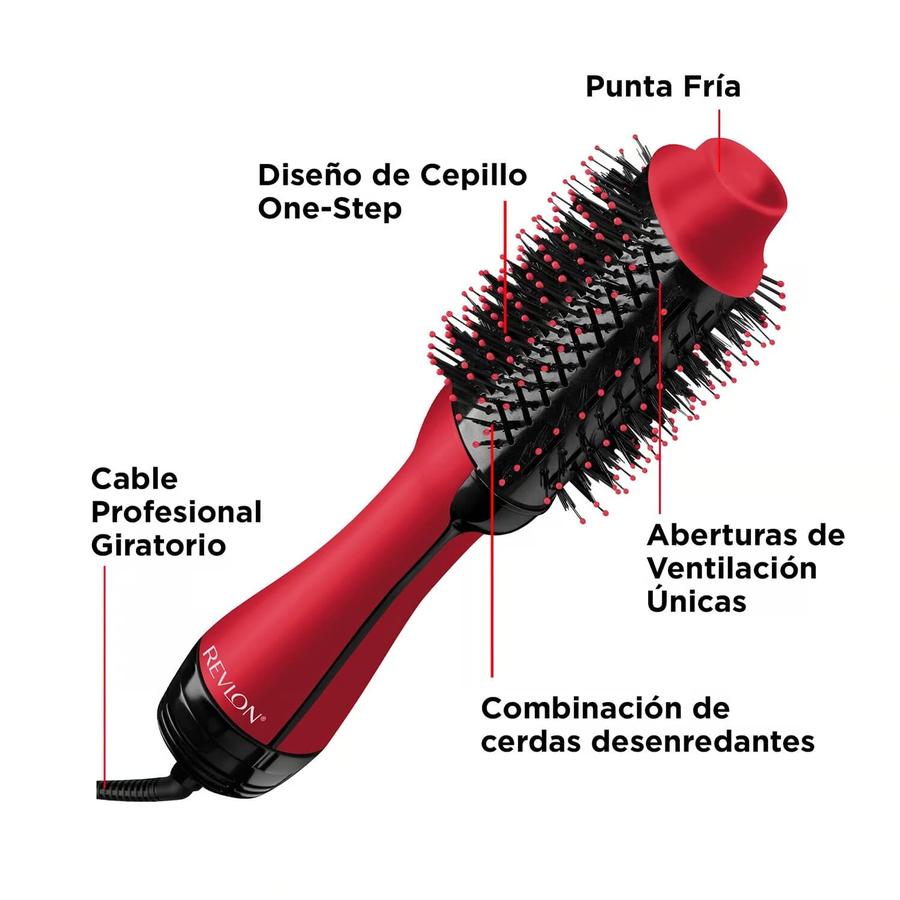 Cepillo Secador De Pelo Revlon One-Step Rvdr5222rla Rojo