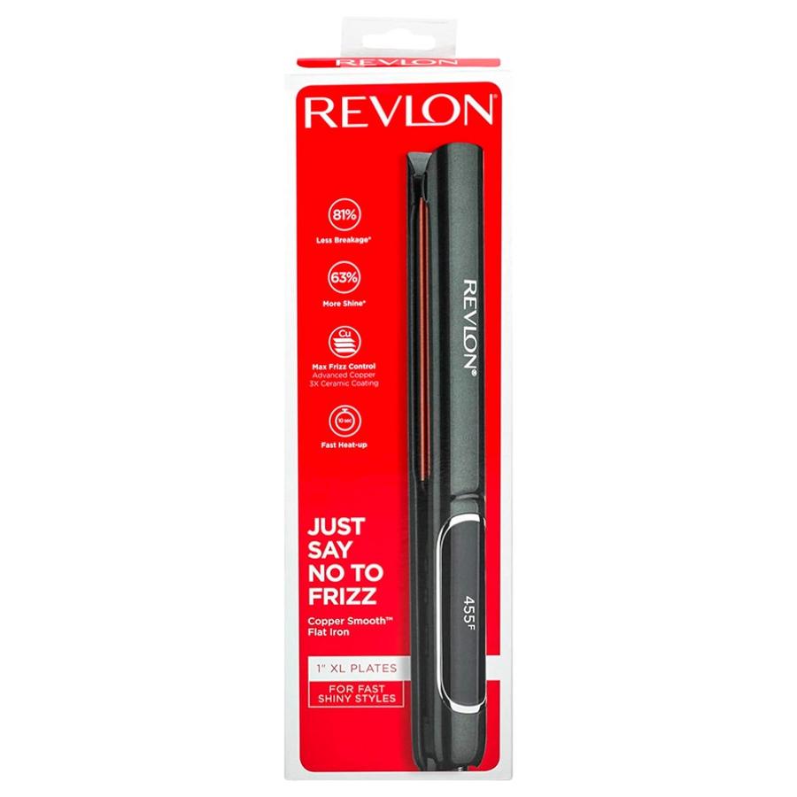 Alisador De Pelo Revlon Con Placas De Cobre Negro