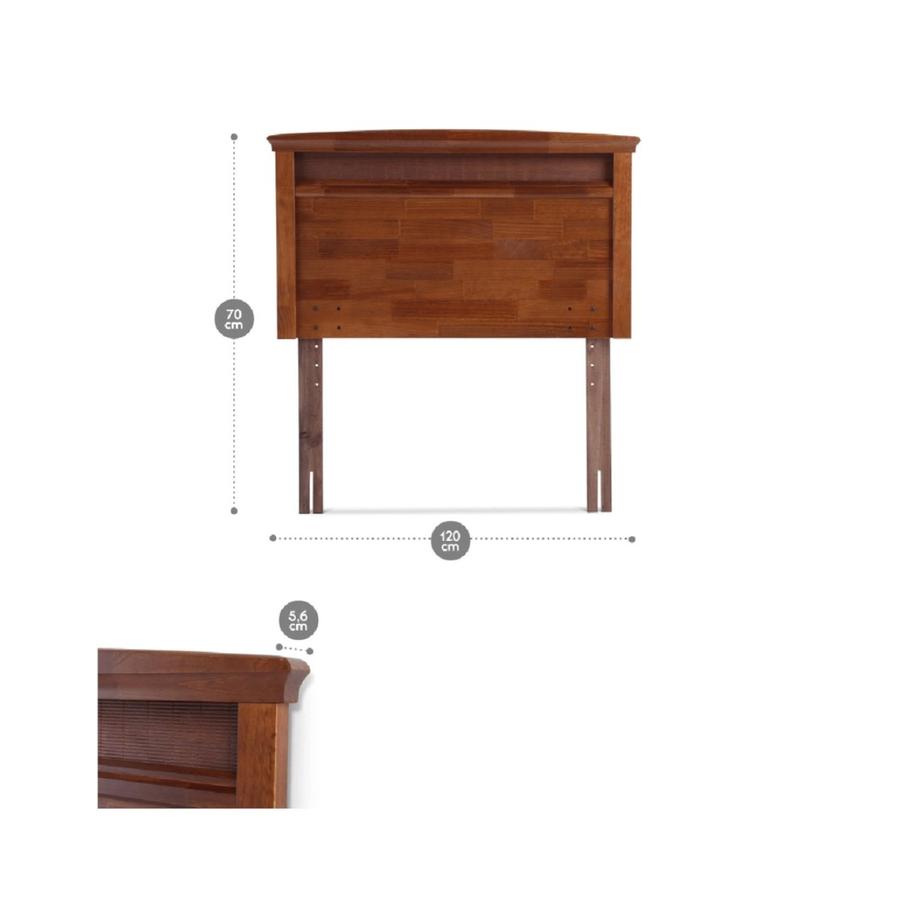 Respaldo Cama 1.5 Plazas Rosen Veneto Madera