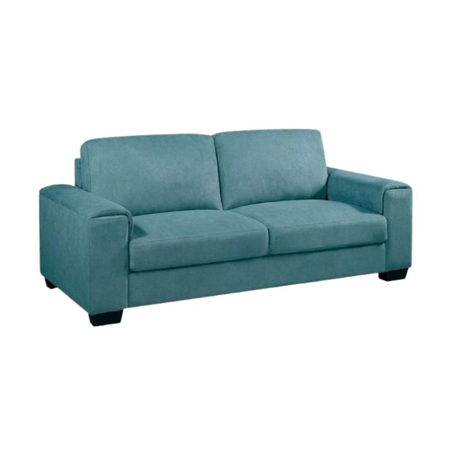 Sofá Rosen Robleda 3 Cuerpos Tela Denim Celeste