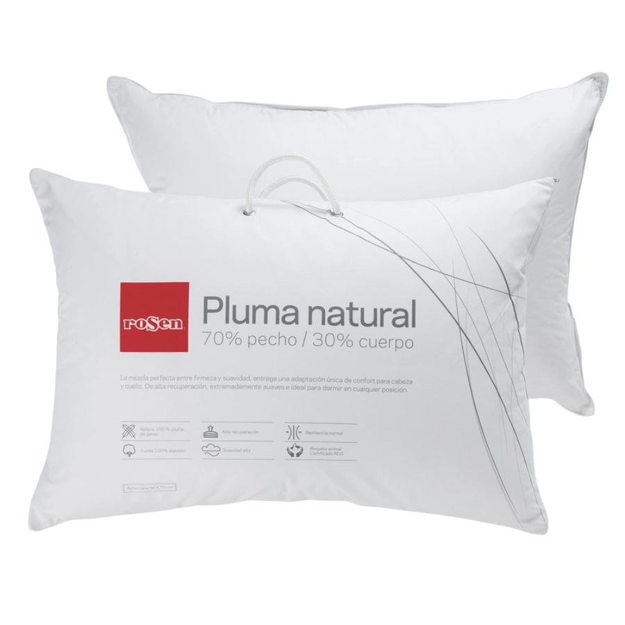 Almohada King Rosen Pluma Natural 70 Pecho