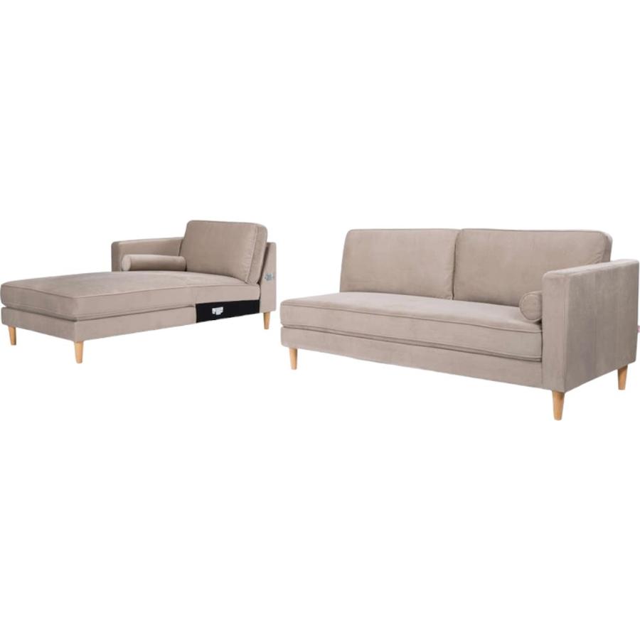 Sofá Seccional Rosen Harbord II Izquierdo Tela Beige