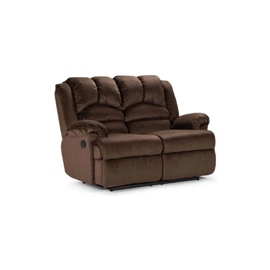 Sofa Rosen Reclinable Jarrie 2 Cuerpos Tela Chex Cafe