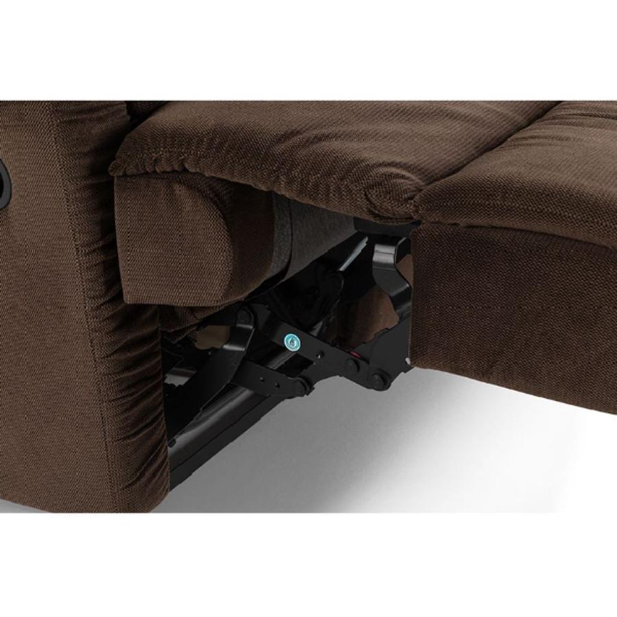Sofa Rosen Reclinable Jarrie 2 Cuerpos Tela Chex Cafe
