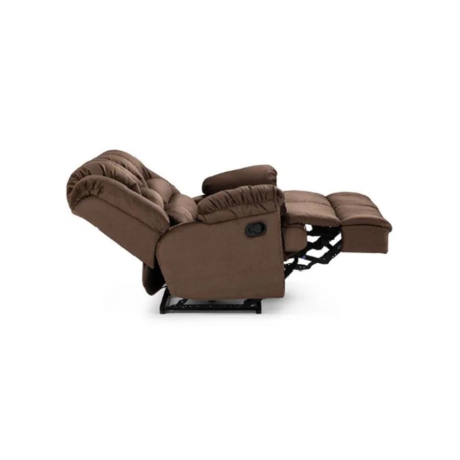 Sofa Rosen Reclinable Jarrie 2 Cuerpos Tela Chex Cafe