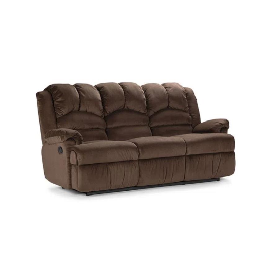 Sofa Rosen Reclinable Jarrie 3 Cuerpos Tela Chex Cafe