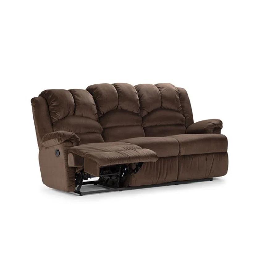 Sofa Rosen Reclinable Jarrie 3 Cuerpos Tela Chex Cafe