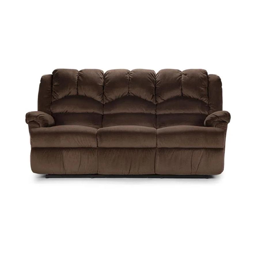 Sofa Rosen Reclinable Jarrie 3 Cuerpos Tela Chex Cafe