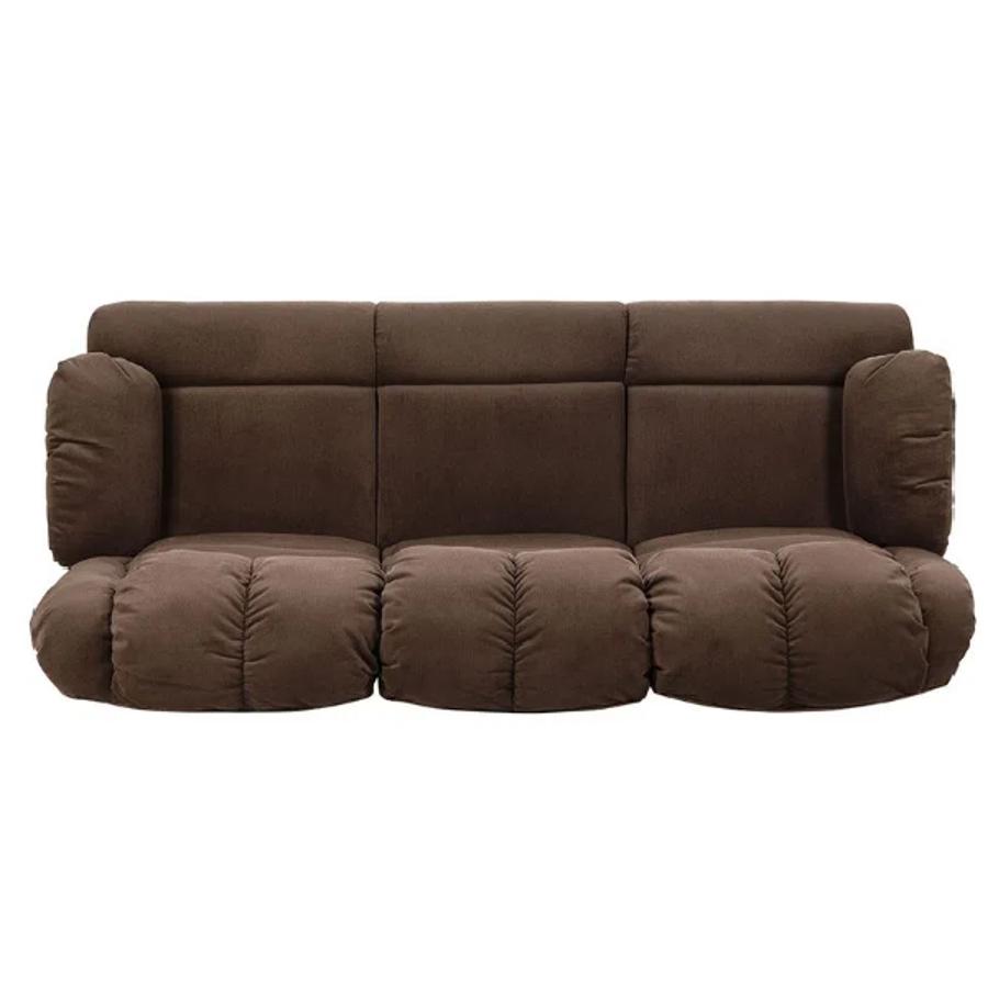 Sofa Rosen Reclinable Jarrie 3 Cuerpos Tela Chex Cafe