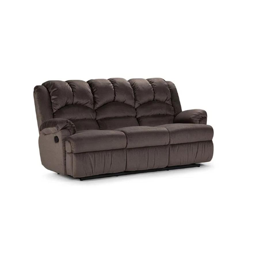 Sofá Rosen Reclinable Jarrie 3 Cuerpos Tela Chex Gris