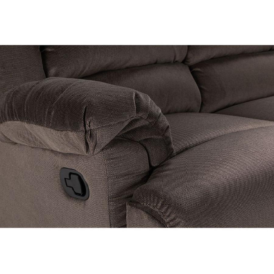 Sofá Rosen Reclinable Jarrie 3 Cuerpos Tela Chex Gris