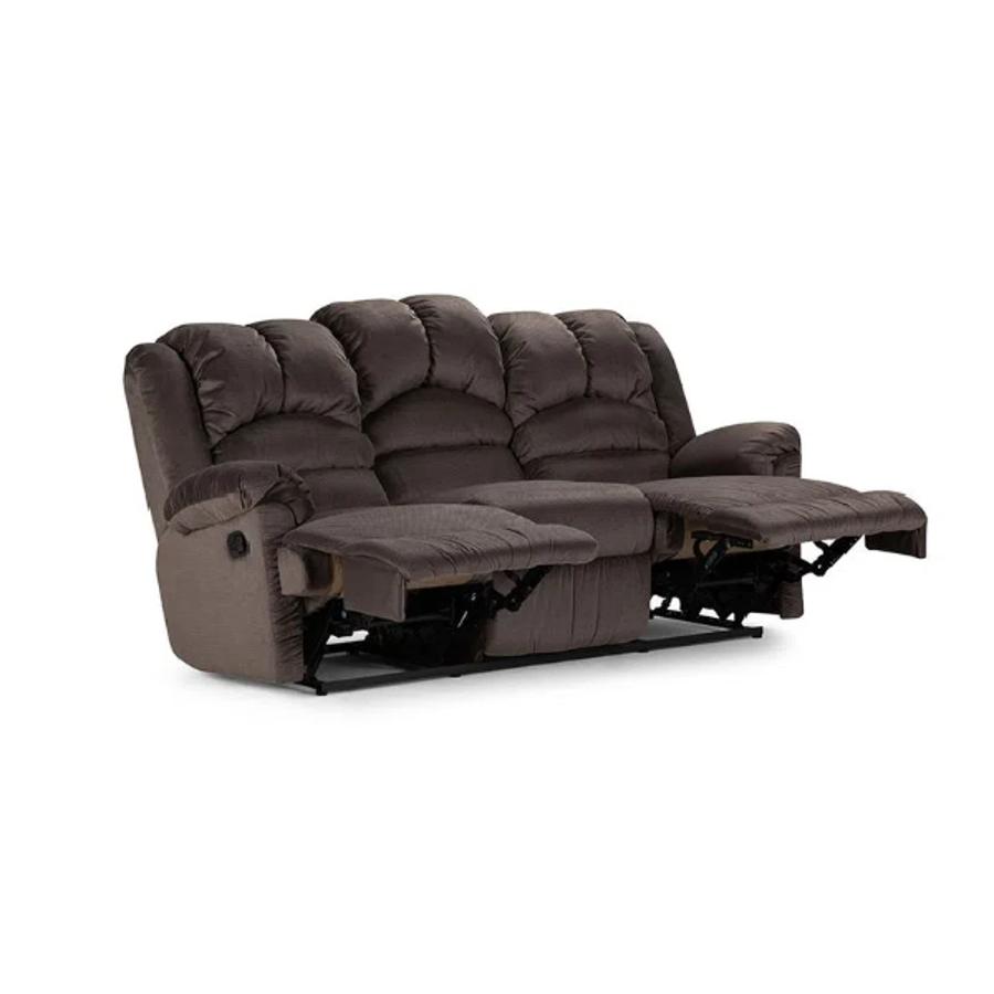 Sofá Rosen Reclinable Jarrie 3 Cuerpos Tela Chex Gris