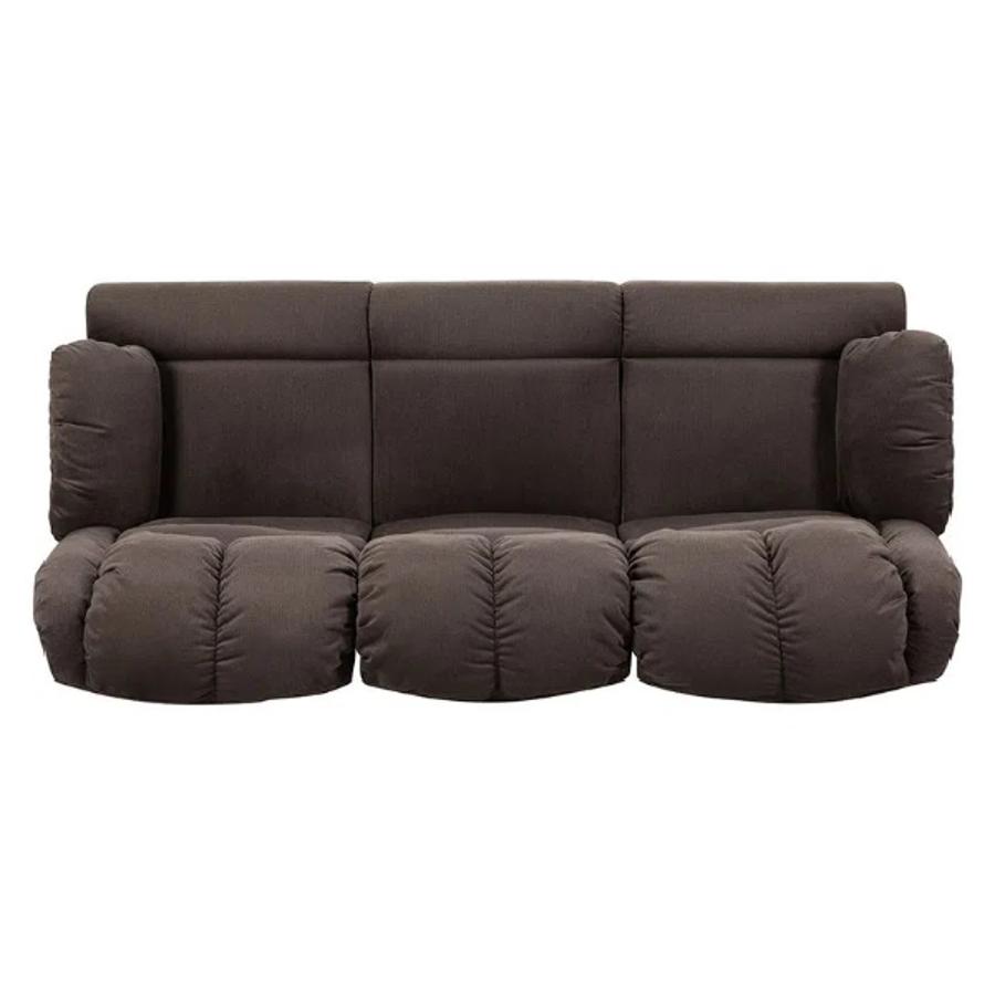 Sofá Rosen Reclinable Jarrie 3 Cuerpos Tela Chex Gris
