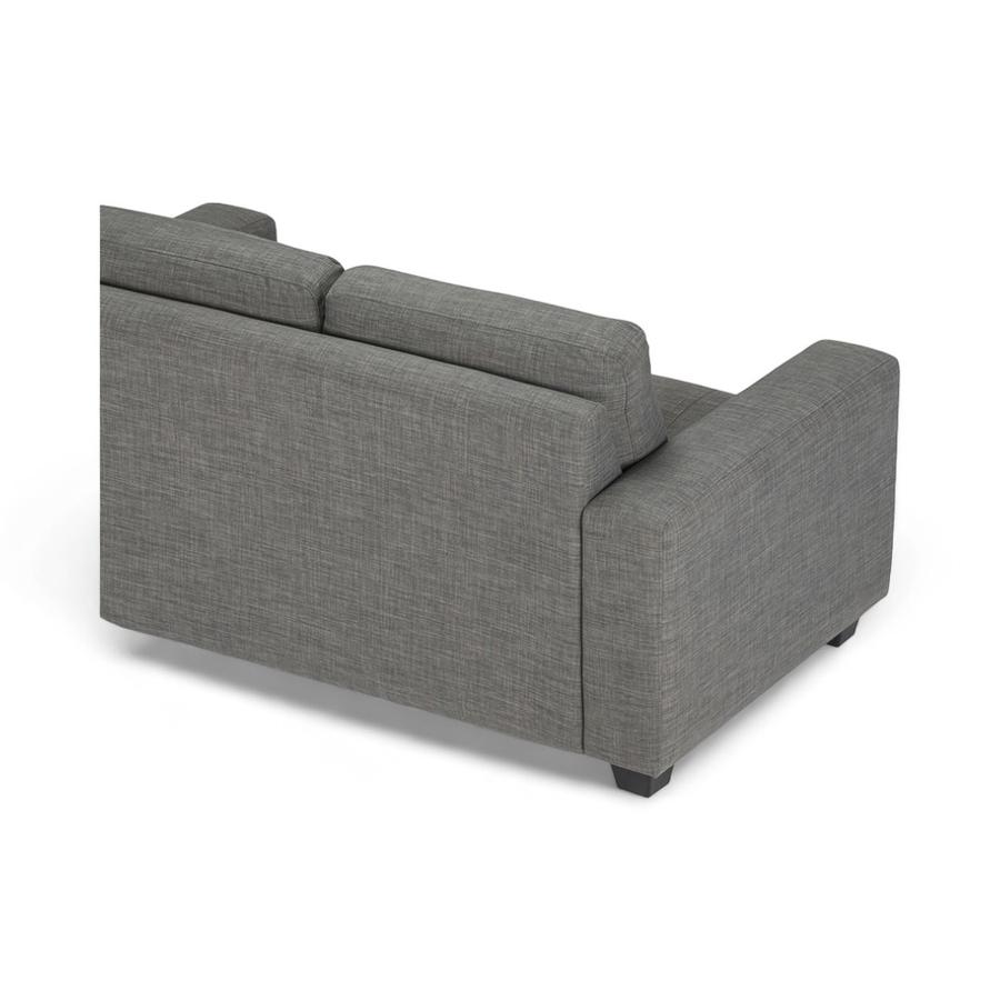 Sofá Rosen Mira Tela 2 Cuerpos Gris Claro