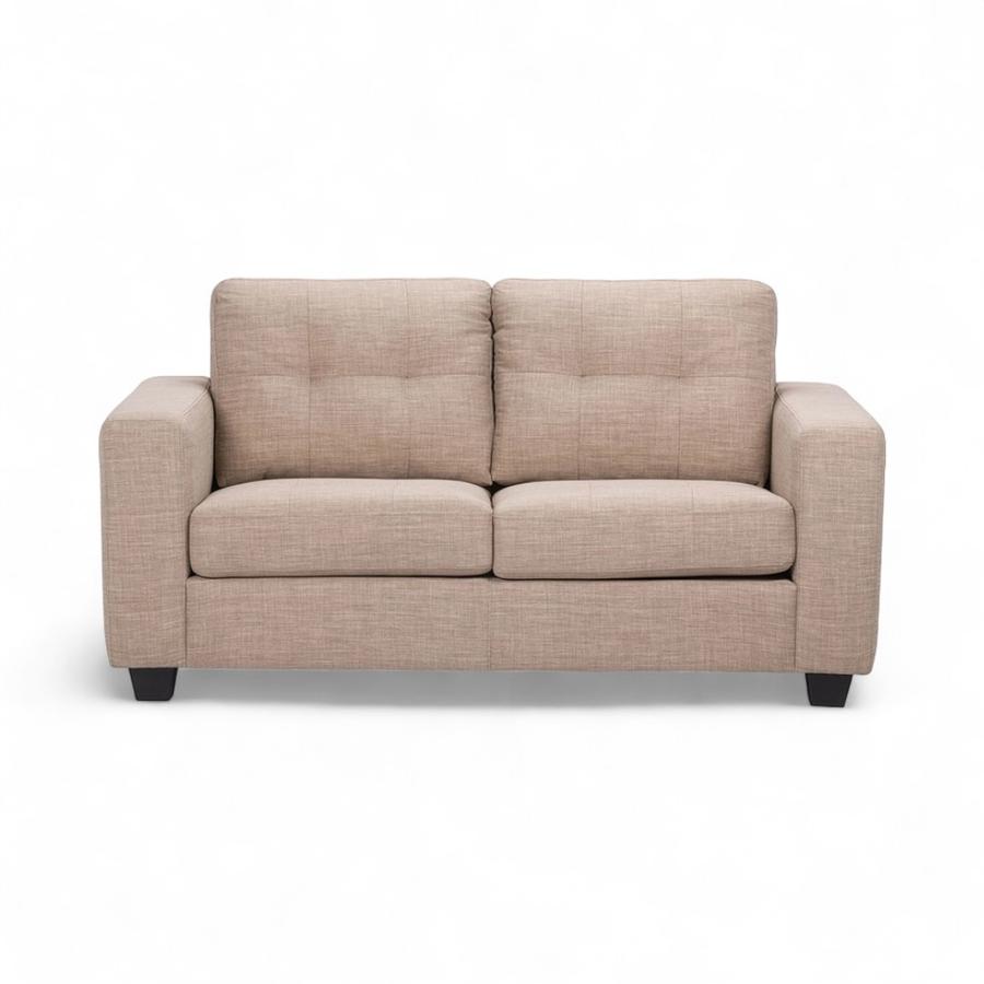 Sofá Rosen Mira Tela 2 Cuerpos Beige
