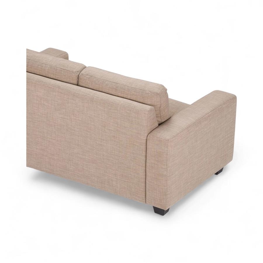 Sofá Rosen Mira Tela 2 Cuerpos Beige