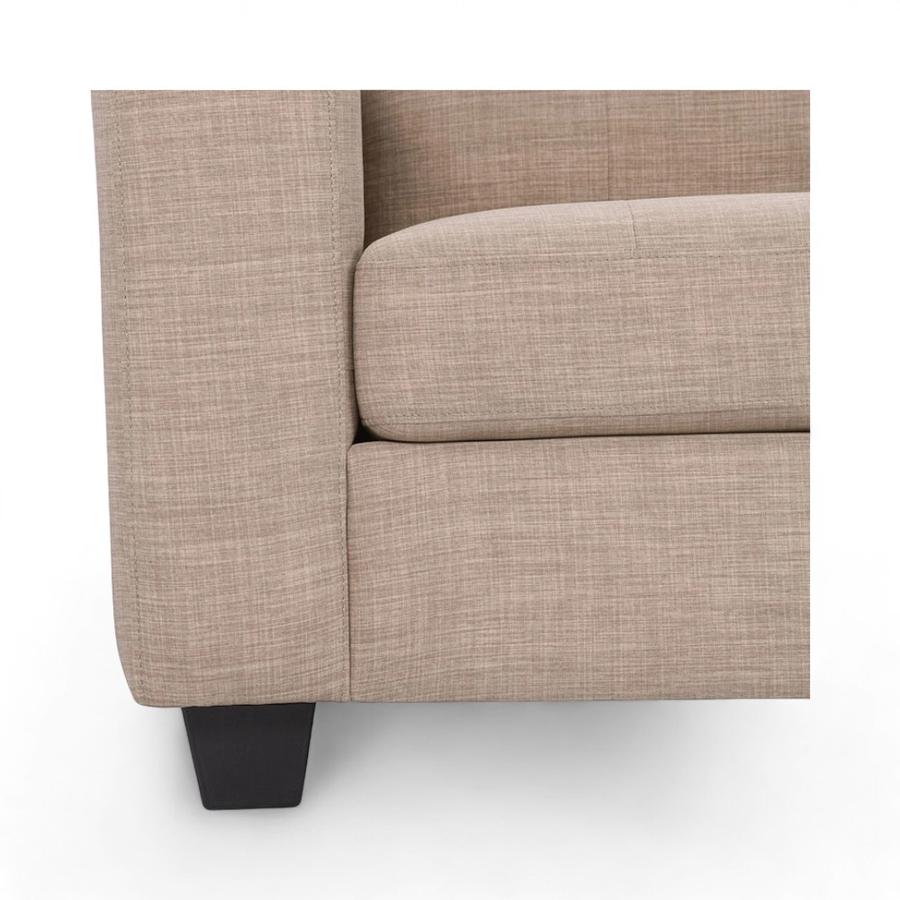 Sofá Rosen Mira Tela 3 Cuerpos Beige