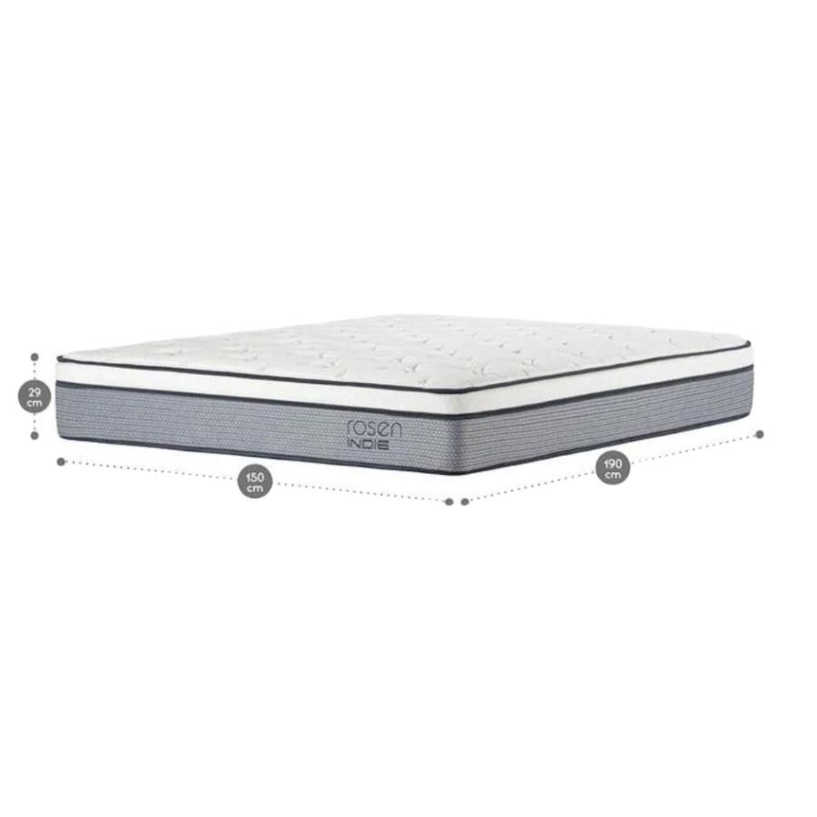 Colchon Rosen Indie Plazas 2  1.50X1.90 Blanco