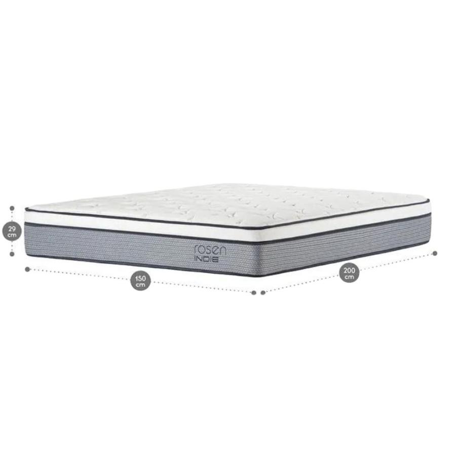 Colchon Rosen Indie Plazas 2 1.50X2.00 Blanco