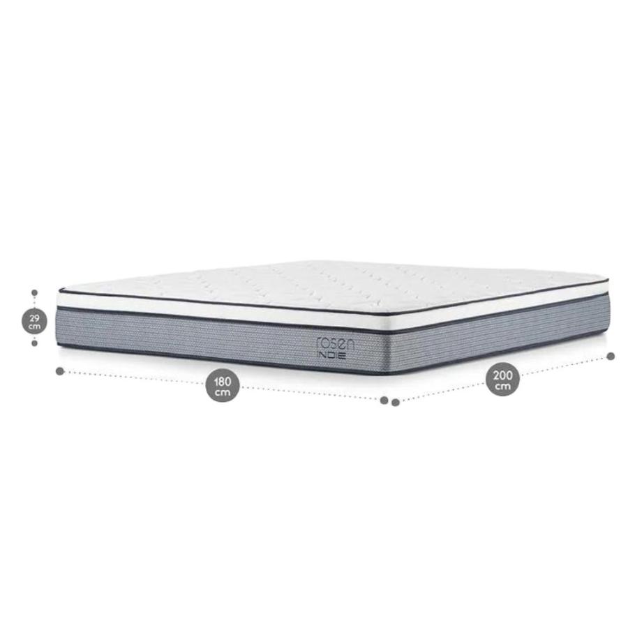 Colchon Rosen Indie  Plazas King 1.80X2.00 Blanco