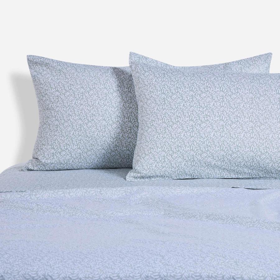 Juego Sábanas Cama 2 Plazas 180 Hilos Rosen Coihue Azul