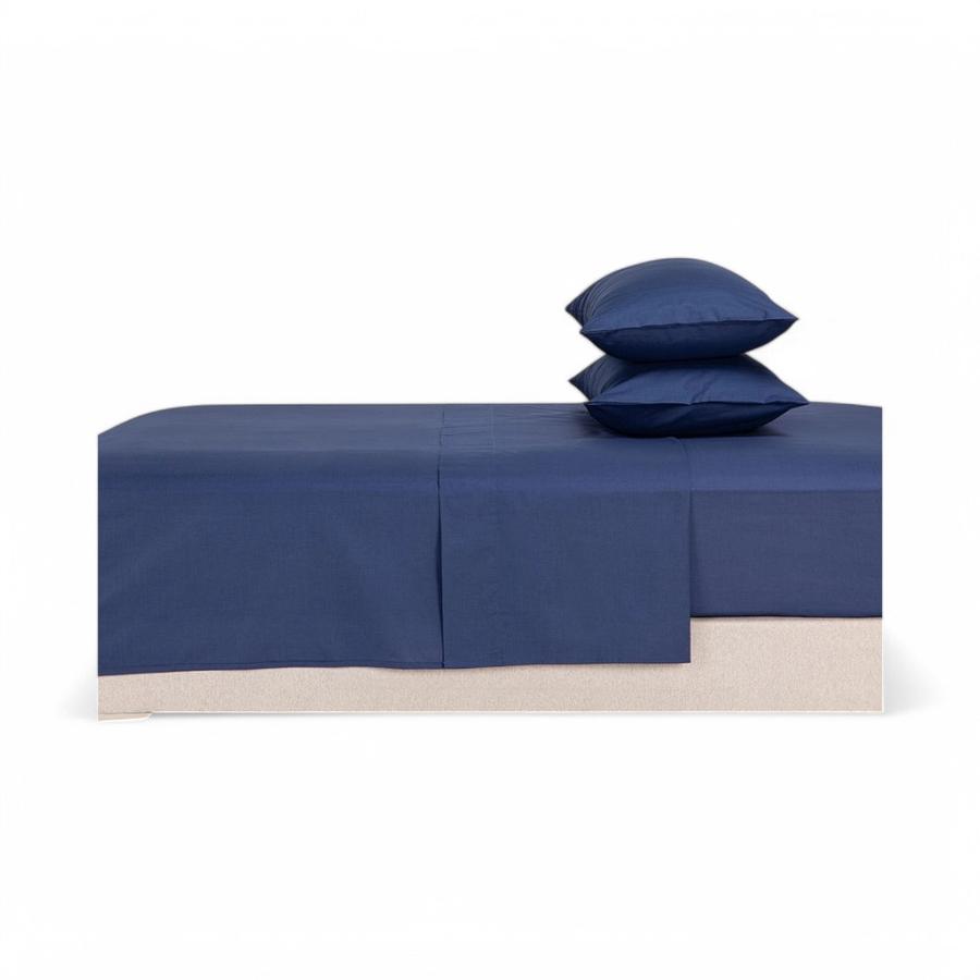 Sábanas Rosen Polycotton 144 Hilos Lisa King Azul