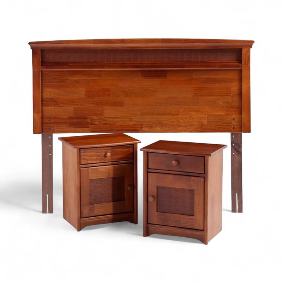 Set Rosen Respaldo + 2 Veladores Veneto King Café