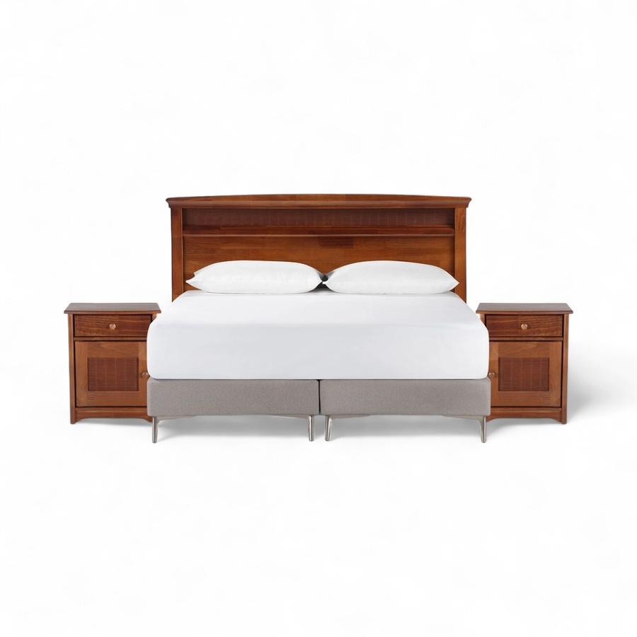 Set Rosen Respaldo + 2 Veladores Veneto King Café