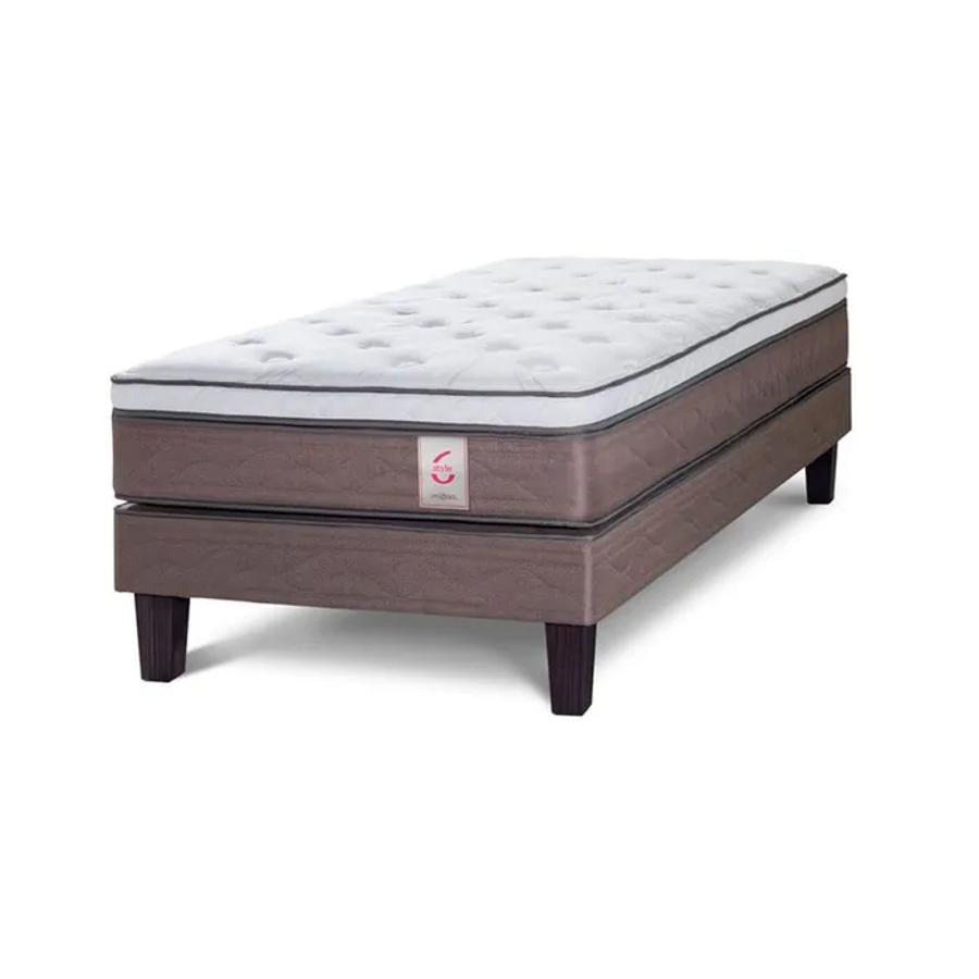 Cama Rosen New Style 6 1,5 Plaza + Almohada