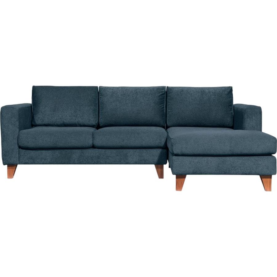 Sofá Seccional Rosen Parma Derecho Tela Indigo