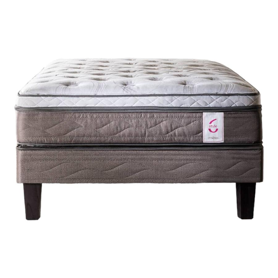 Cama Europea Rosen New Style 6 1,5 Plazas + Muebles Ferrara