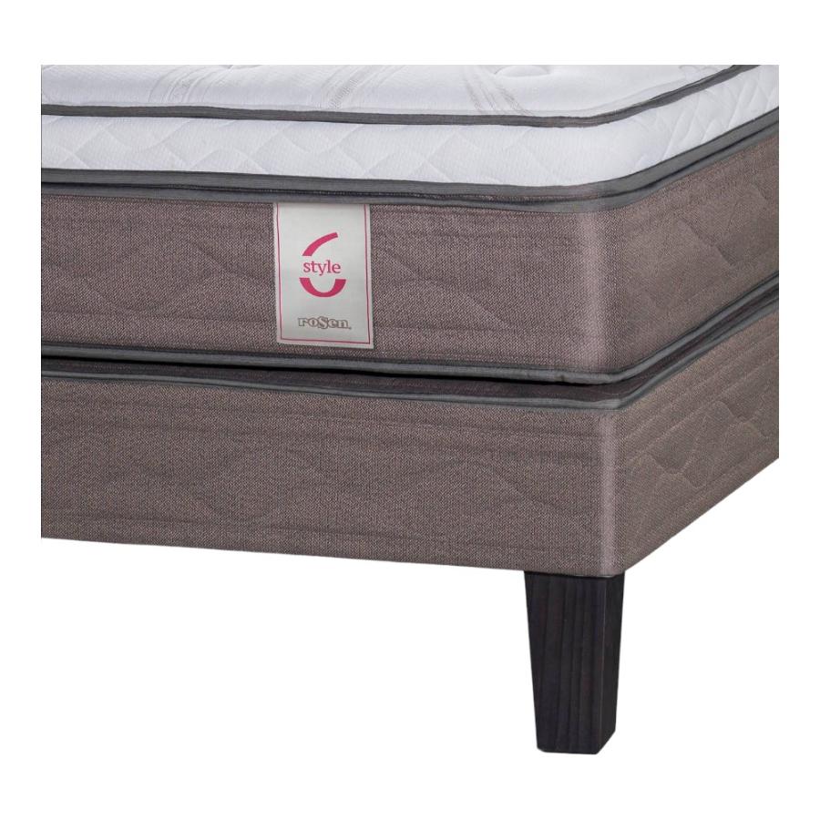 Cama Europea Rosen New Style 6 1,5 Plazas + Muebles Ferrara