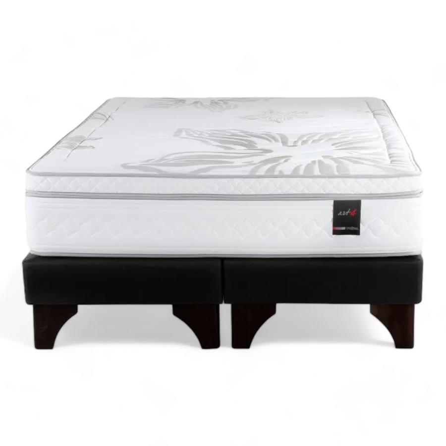 Cama Europea Rosen Art 4 De 2 Plazas 150 X 200 Cm Base Dividida