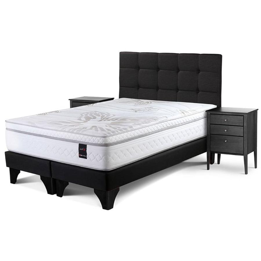 Cama Europea Art 4 King 180 X 200 Cm Con Muebles Issey - Grafito