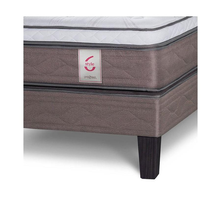 Cama Europea Rosen New Style 6 2 Plazas 150 X 200 cm Base Dividida + Respaldo Ferrara