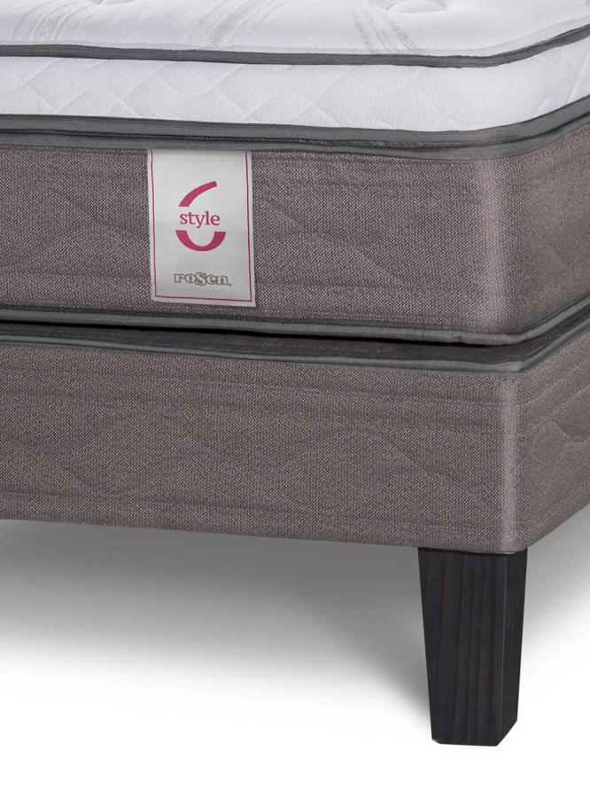 Cama Rosen New Style 6 1.50 X 2.00 Base Dividida + Respaldo Issey