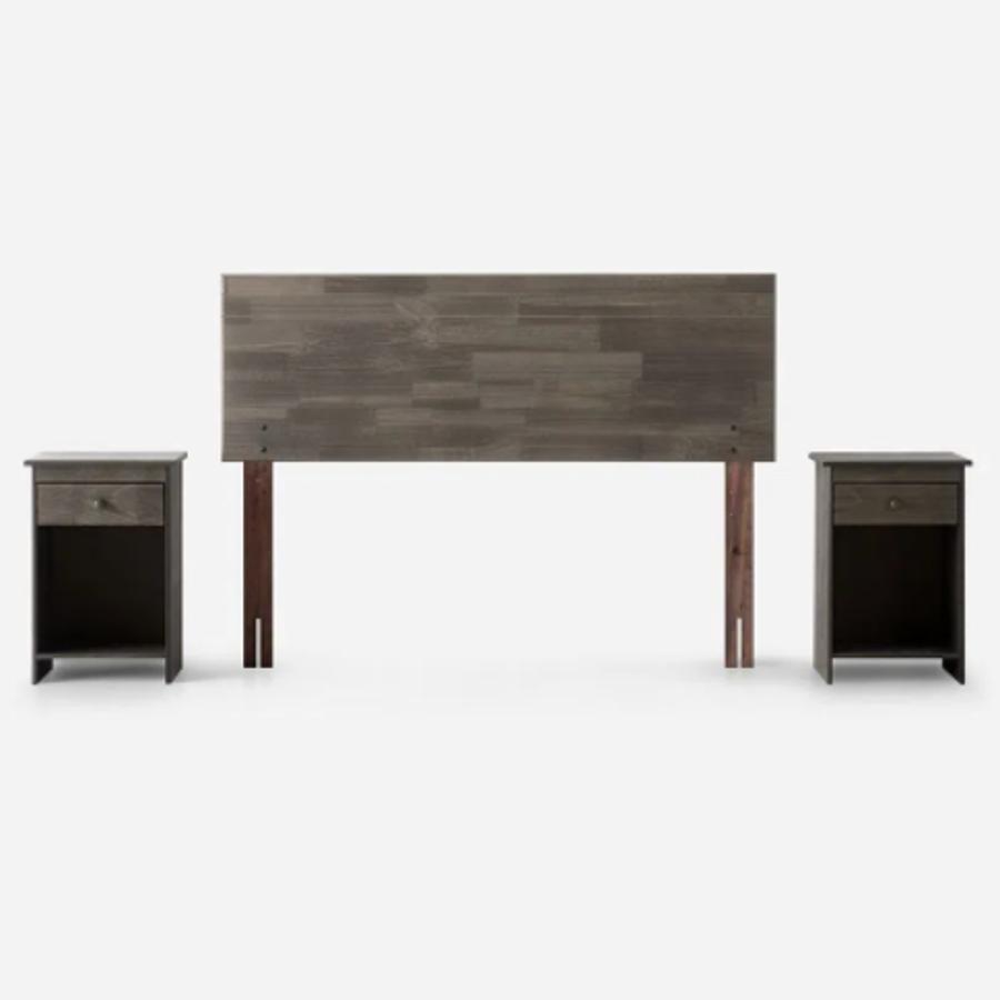 Cama Europea Rosen Wave 1.50x1.90 2 Pl Bn + Velador Tabor Graf