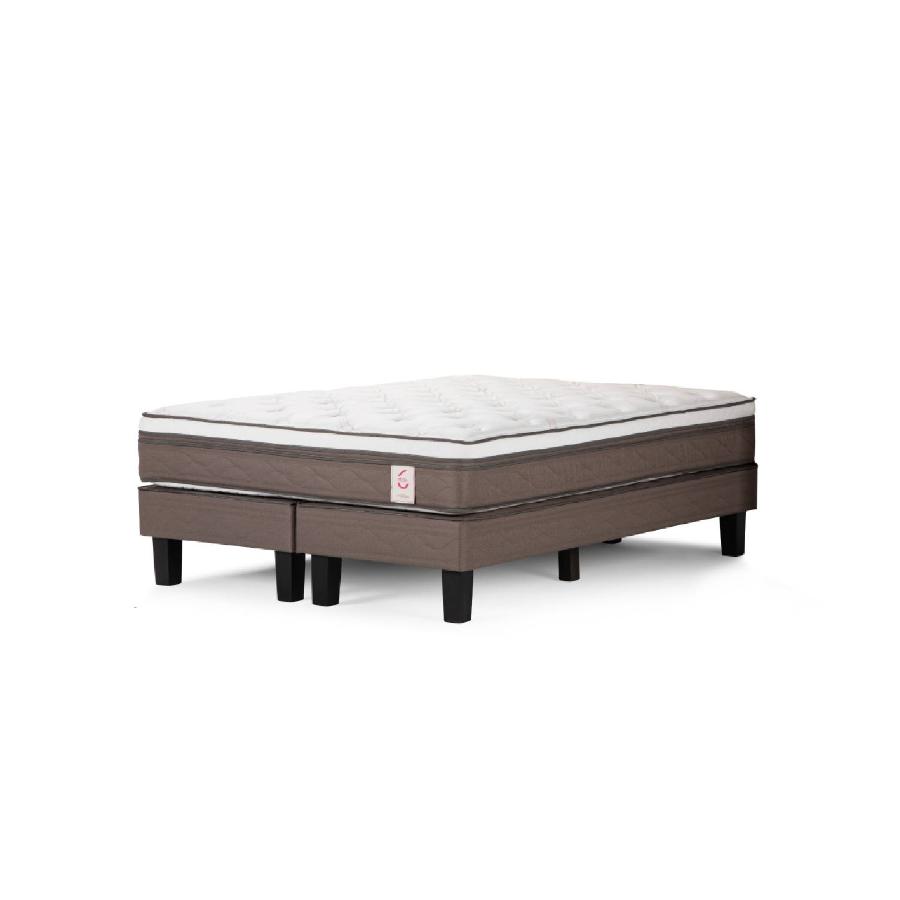 Cama Rosen New Style 6 King con Respaldo y velador Anna