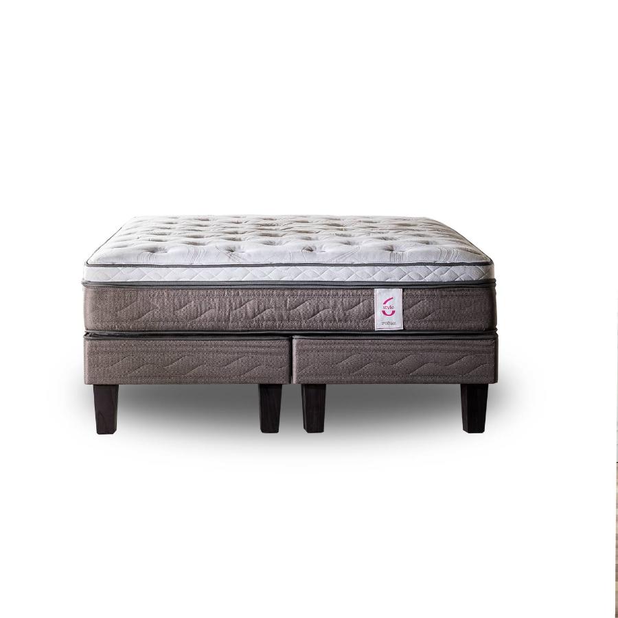 Cama Rosen New Style 6 King con Respaldo y velador Anna