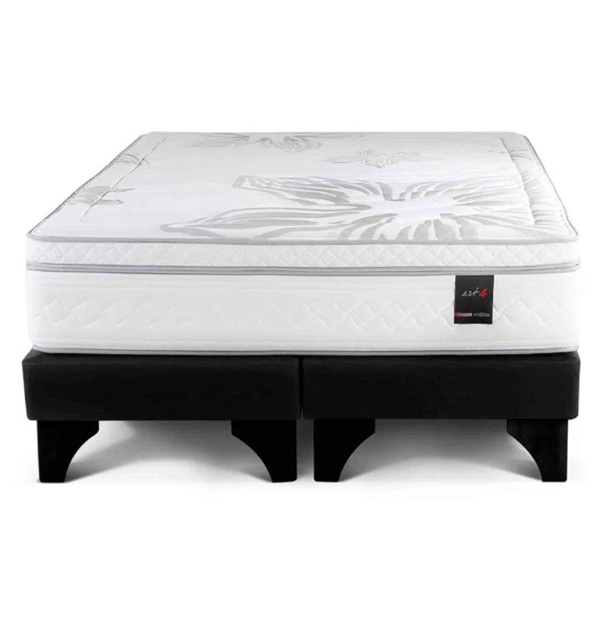 Cama Rosen Art 4 King 180x200 Cm Base Dividida Con Muebles Anna