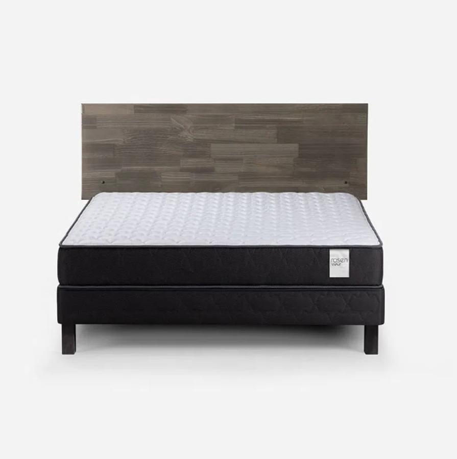 Cama Rosen Wave 1.50x1.90 Bn Respaldo Tabor Grafito