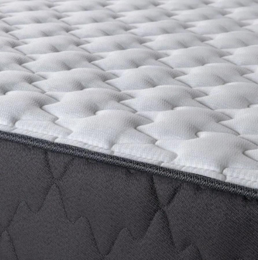 Cama Rosen Wave 1.50x1.90 Bn Respaldo Tabor Grafito