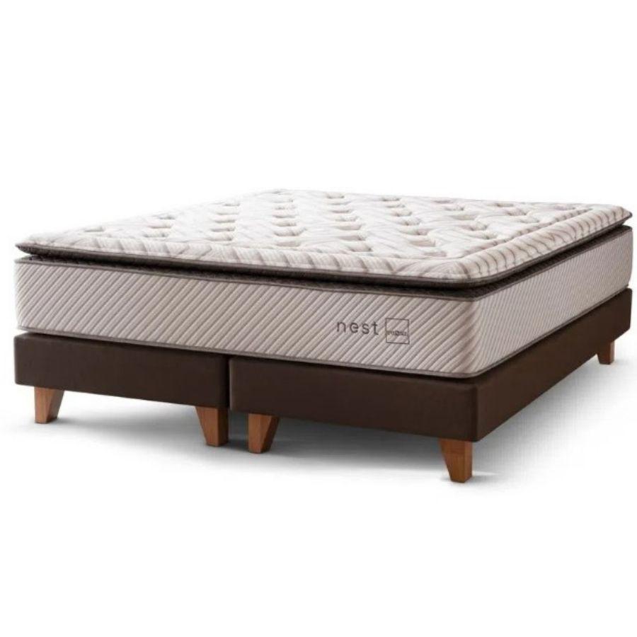 Cama Rosen Nest 2 Plazas 150 X 200 Cm Base Dividida Dolce