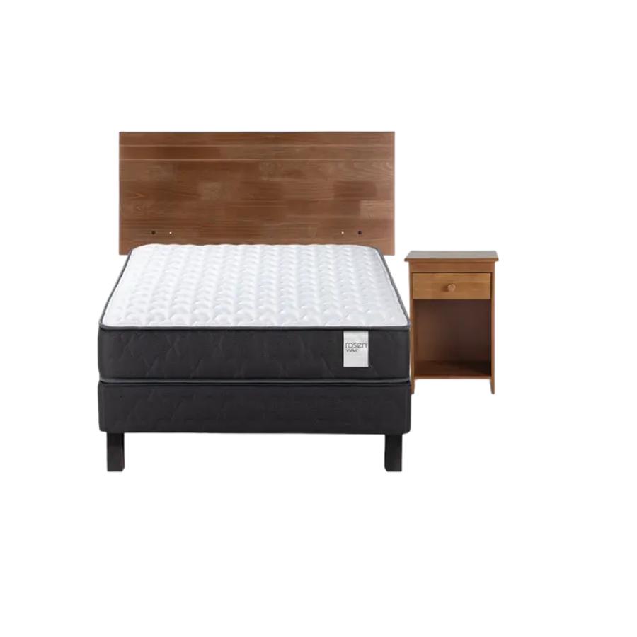 Cama Europea Rosen Wave 1,5 plazas 105x190 con Muebles Tabor